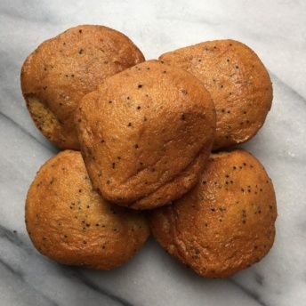 Gluten free poppyseed muffins from Lucky Spoon Bakery
